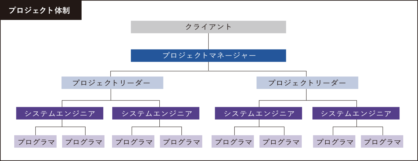 プロジェクト体制の説明図